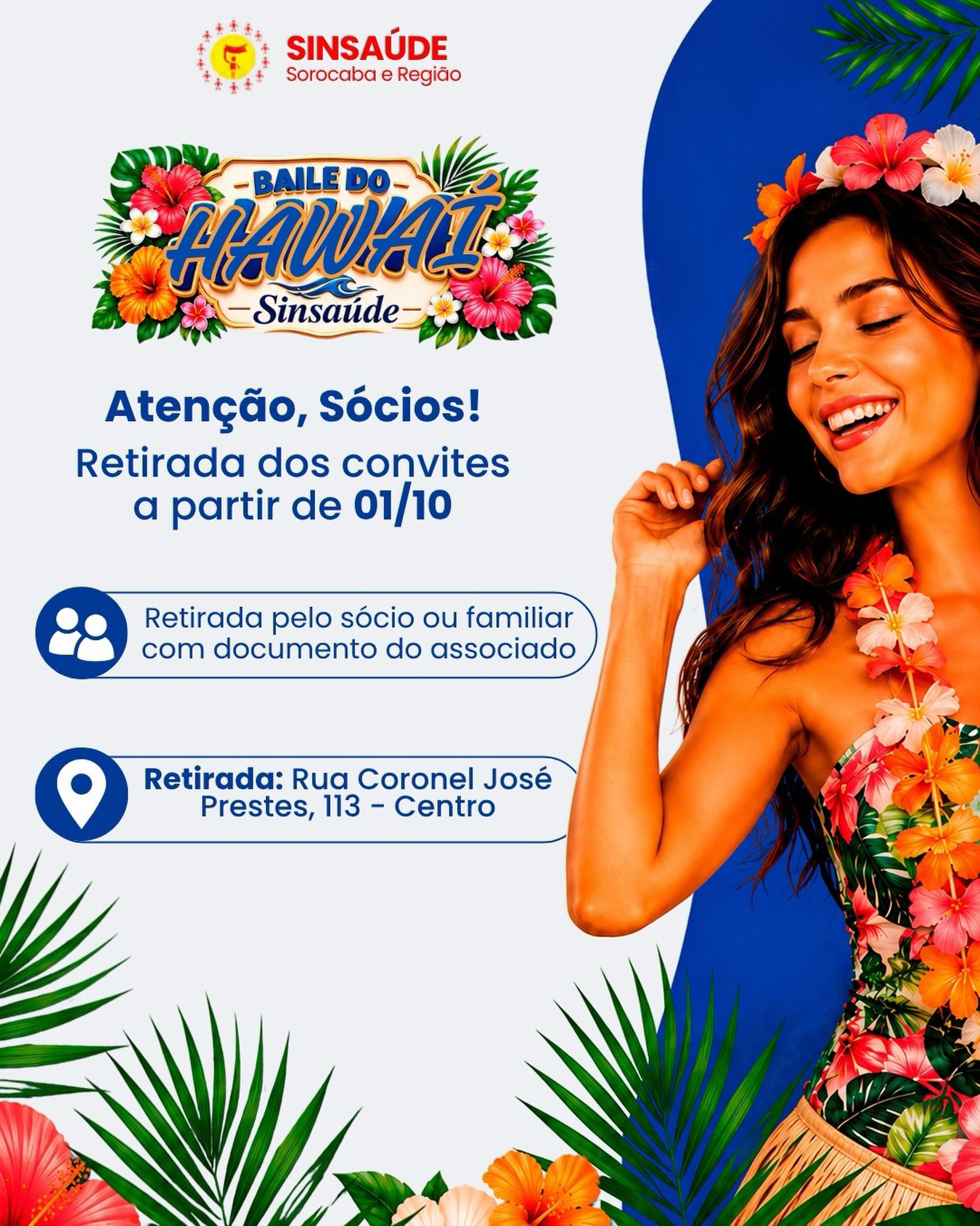 🌺 O Baile do Havaí está chegando! 🌴✨ A retirada dos convites começa em 01/10. Garanta o seu com antecedência e prepare-…